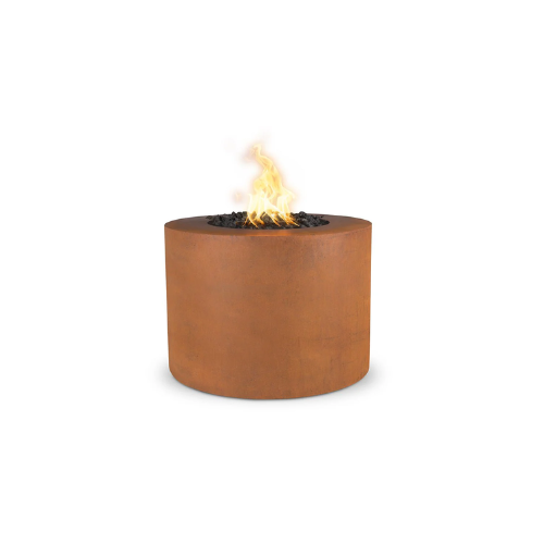 Beverly Fire Bowl, Corten Steel - Round Fire Pit