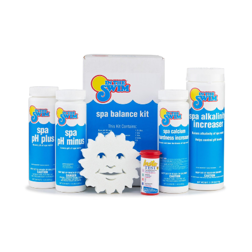 In The Swim Spa Water Balance Kit - Featuring: pH Plus and Minus, Calcium Hardness Increaser, Alkalinity Increaser, Water Test Strips, and Spa Sorb KSPABAL01AZ